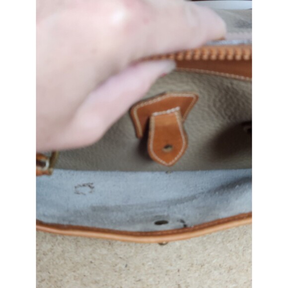 Dooney & Bourke Vintage Pebble Leather Bag Cream Brown Purse Handbag USA - Picture 9 of 16